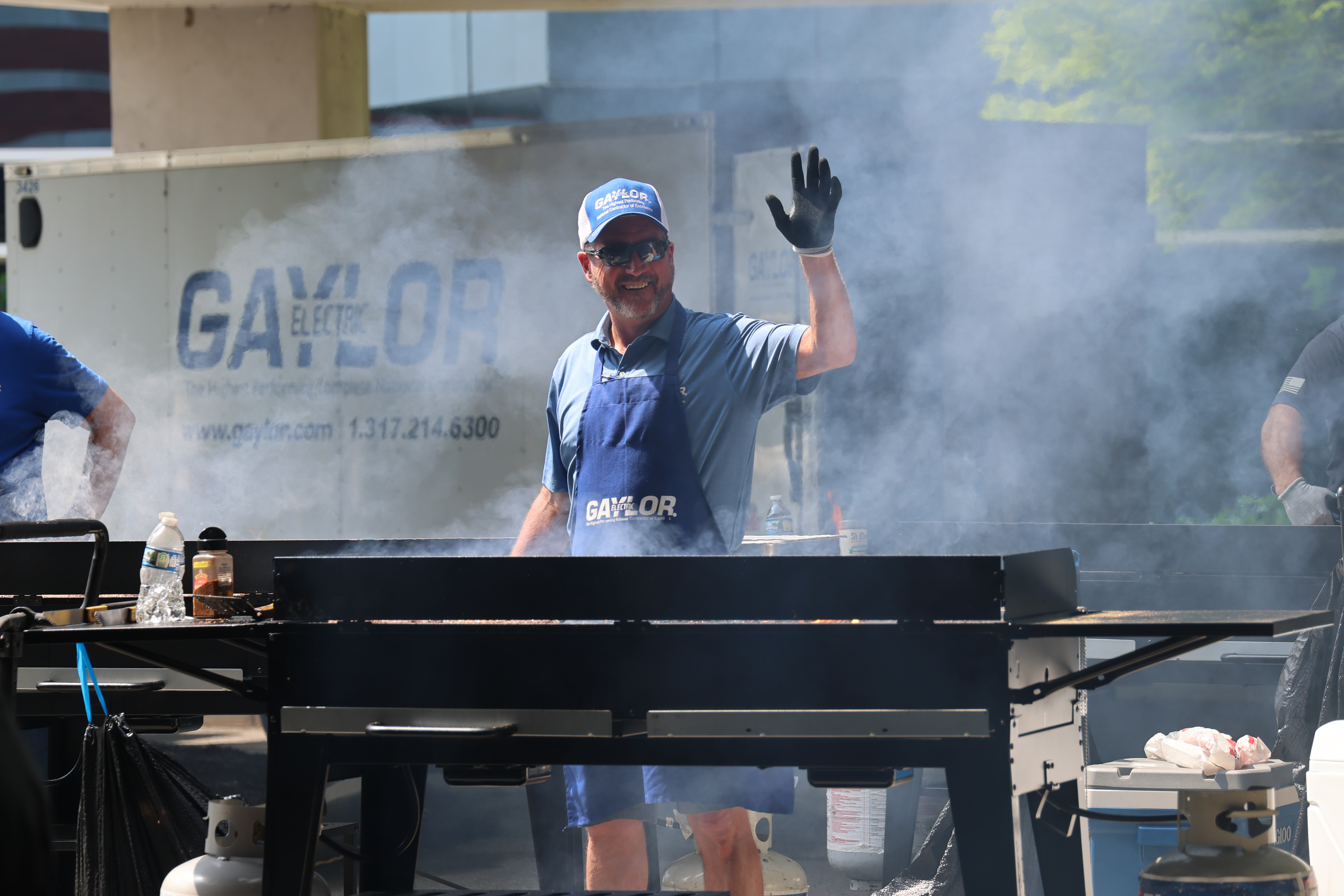 gaylor electric workers at a cookoff