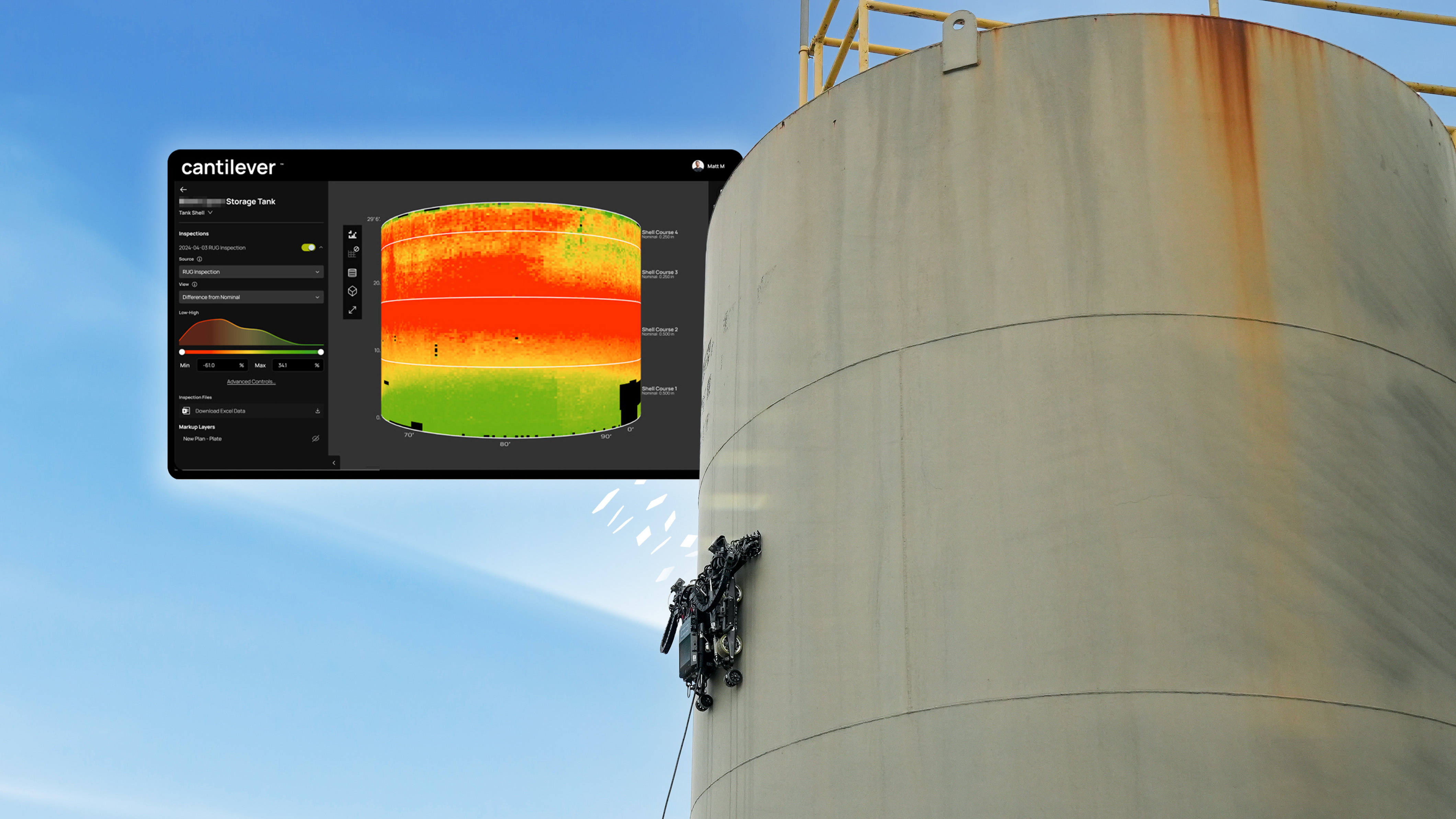 Gecko's wall-scaling robot and software cantilever
