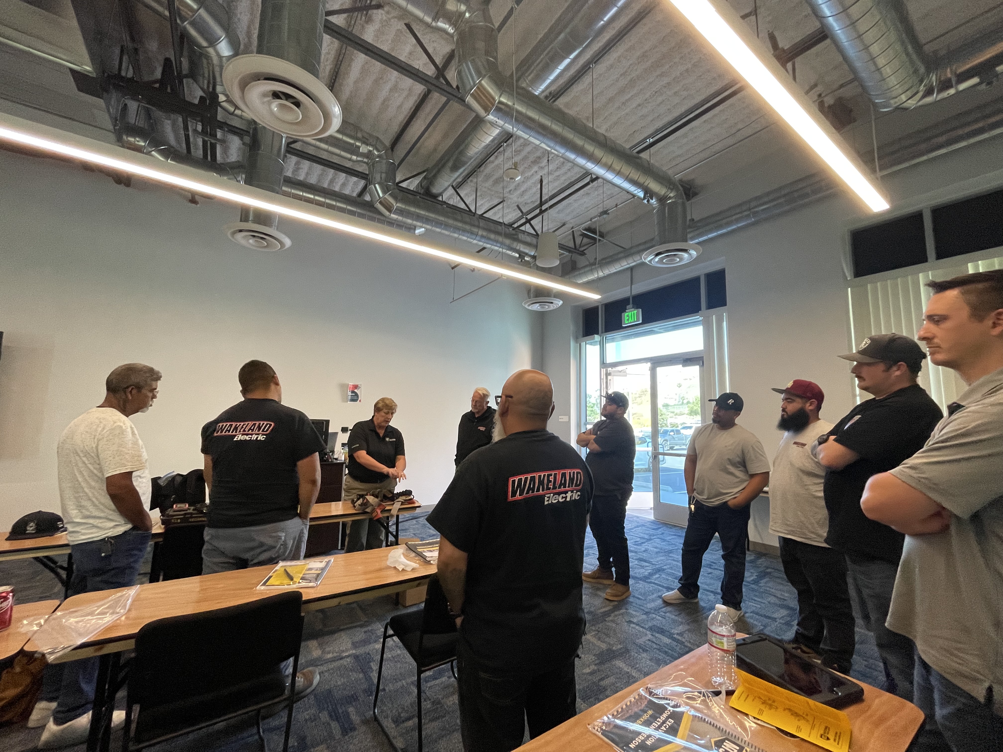 Wakeland Electric employees receiving training